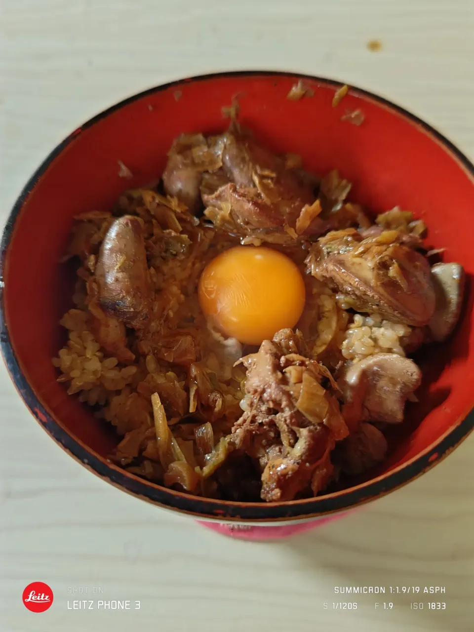 2024/08/14の食事は、究極親子丼
（鶏モモ肉＋鶏レバー＋生卵＋醤油＋味醂＋水）|Tarou  Masayukiさん