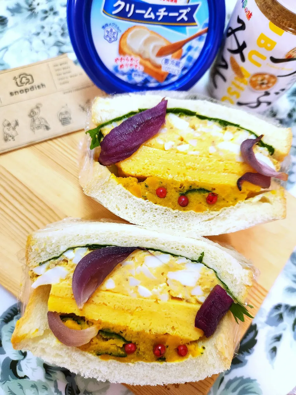 🔷🎃南瓜サラダと🐣２種の卵サンド🥪🔷|@きなこさん