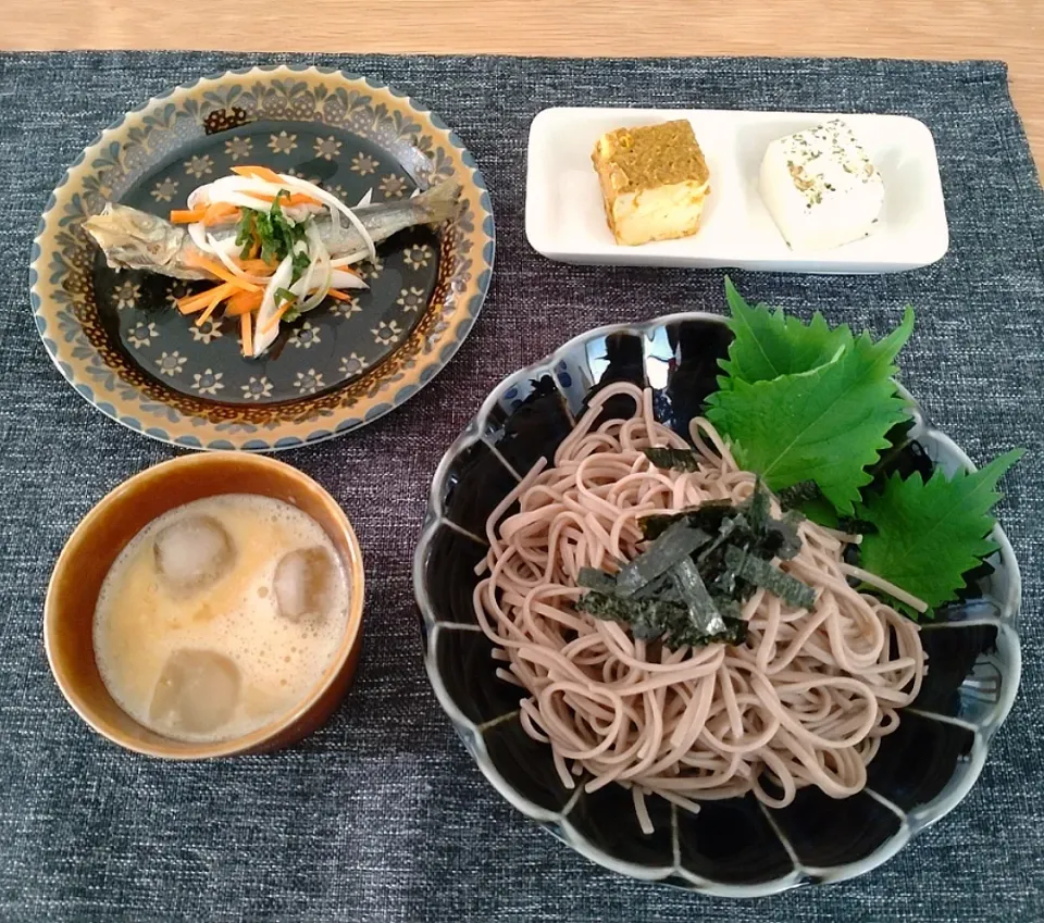 ざる蕎麦☺️つぶみそトロロつゆ|みりさん