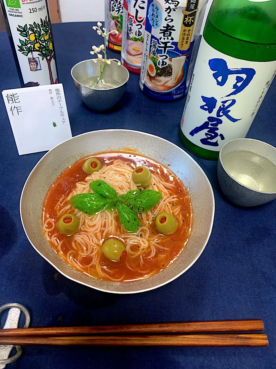 感謝❣️アレンジそうめんグランプリ2024  能作錫器にトマト素麺　富山の銘酒|KimaLABOさん