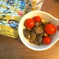 なすの胡麻味噌とつぶみそ和え|afさん