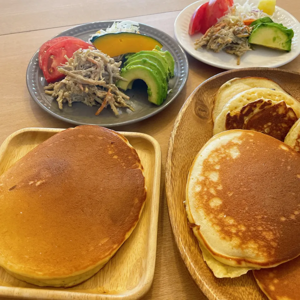 大豆ラボのスイーツ粉でパンケーキ🥞|mayuさん