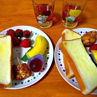 Snapdishの料理写真:いつかのこども朝ごはん👦👦|kibutoriさん