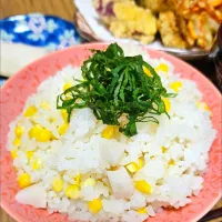 Snapdishの料理写真:Corn and Rice with Scallops|みあこさん