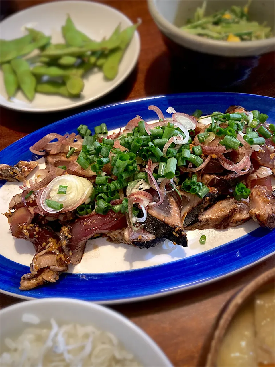 Snapdishの料理写真:鰹のたたきの味噌パッチョ|こじまるさん