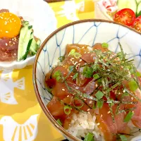 Snapdishの料理写真:まぐろの漬け丼| akanyeさん