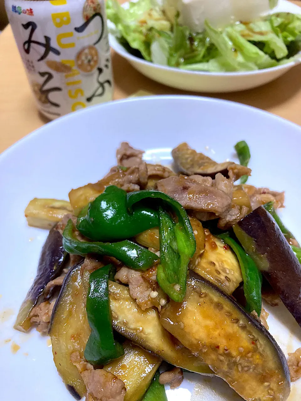 単身赴任中の男飯(茄子の味噌炒め)|おおもりの星さん