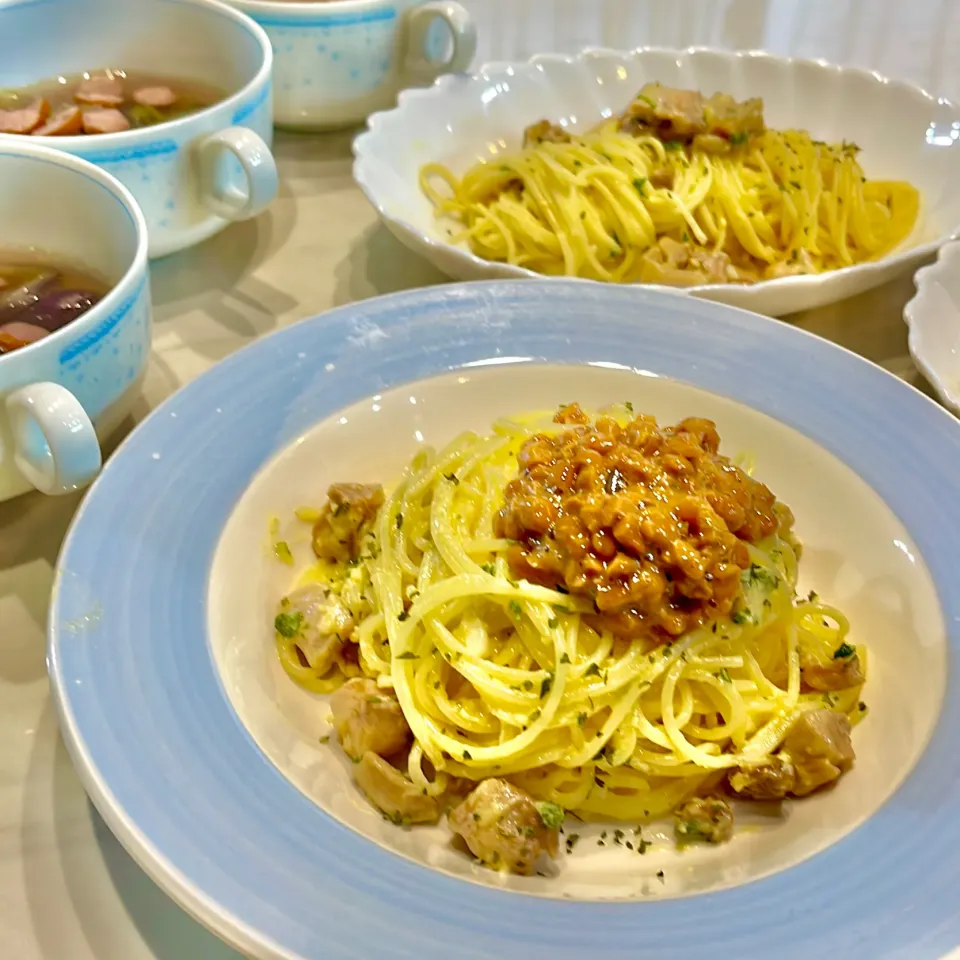 とりたま納豆ペペロンチーノ。他。|ぎんさん