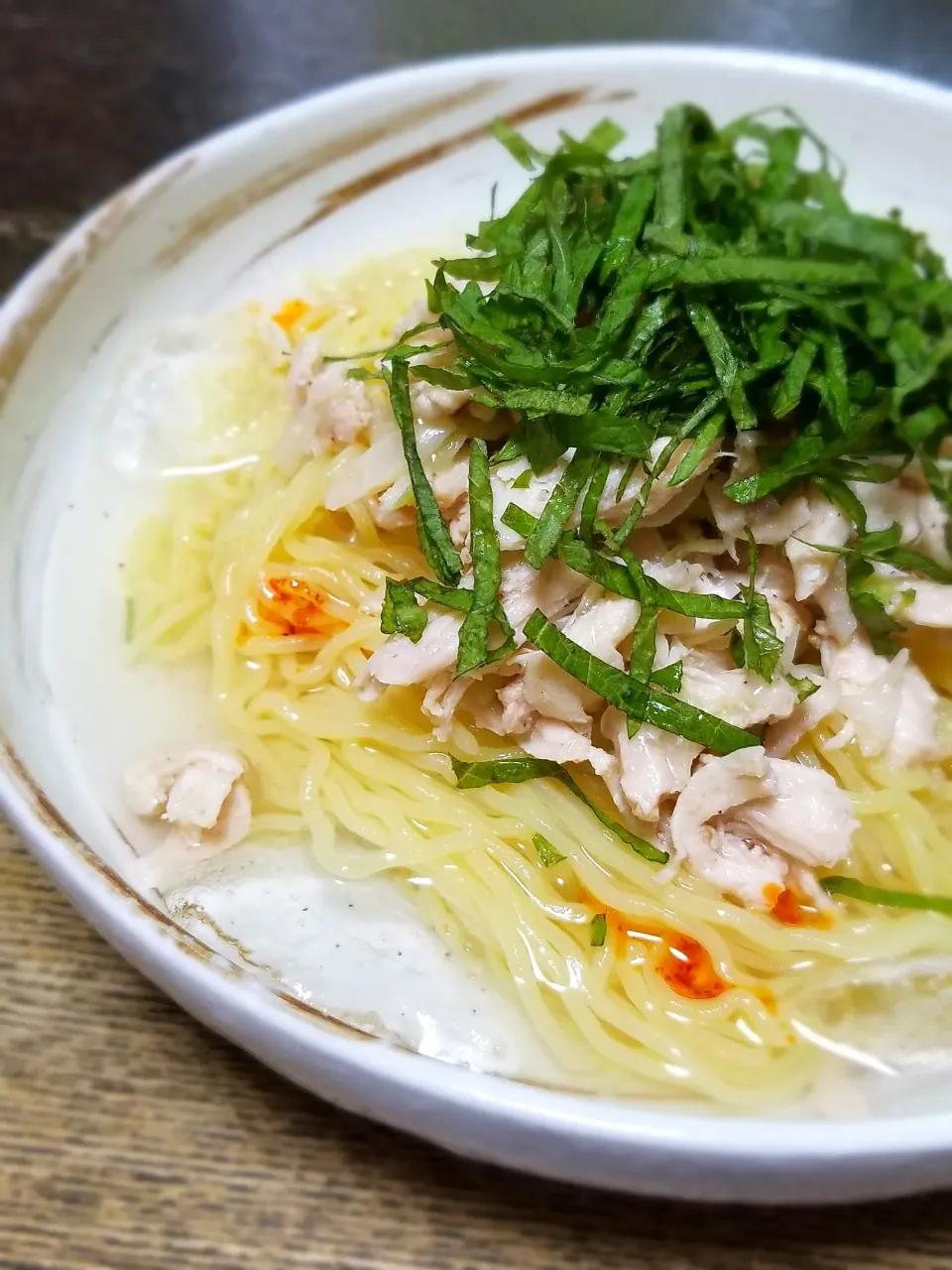 大葉香る鶏塩冷やしラーメン|ぱんだのままんさん