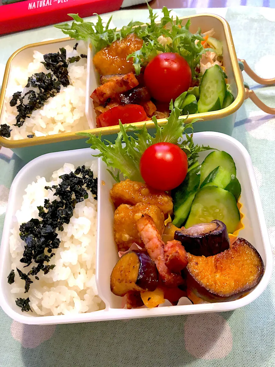 2024.8.19  ＊今日のお弁当＊茄子とベーコンのソテー♪♪|rinrin*mama*さん