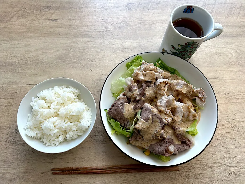 牛と豚の冷しゃぶサラダ|りょうさん