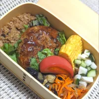 Snapdishの料理写真:ハンバーグ弁当|Tomokoさん