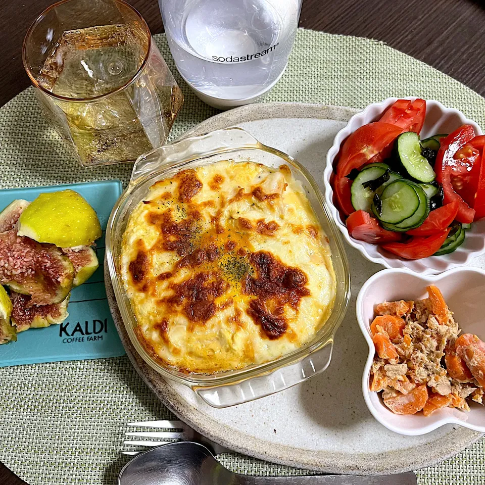 8/19晩ご飯：海老と豆腐のチーズグリル|ななみんさん