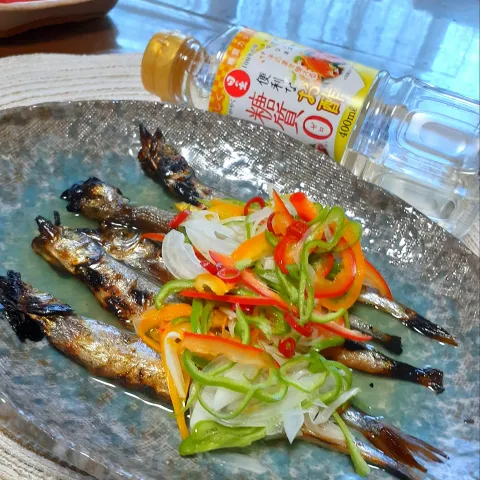 「日の出 便利なお酢糖質ゼロ」を使ってみたSnapdishの料理・レシピ写真:シシャモ🐟️南蛮漬け