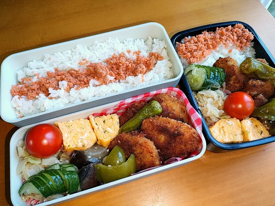 Snapdishの料理写真:次男・私弁当|tamagomagomagoさん