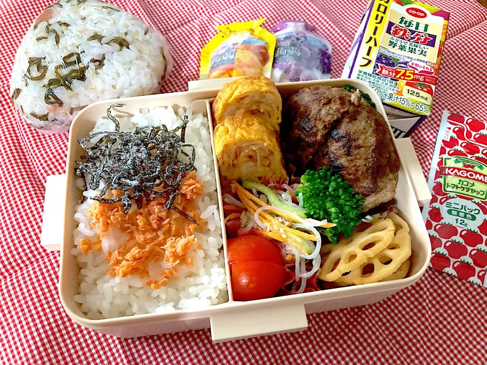 Snapdishの料理写真:8月21日お弁当＆朝練おにぎり|Meimamaさん