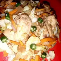 Snapdishの料理写真:stir fry chicken with vegetables 🩷|Mrs.Tandoori Channelさん