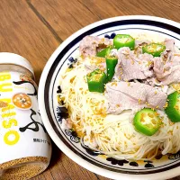 Snapdishの料理写真:つぶみそそうめん！|Lilyさん