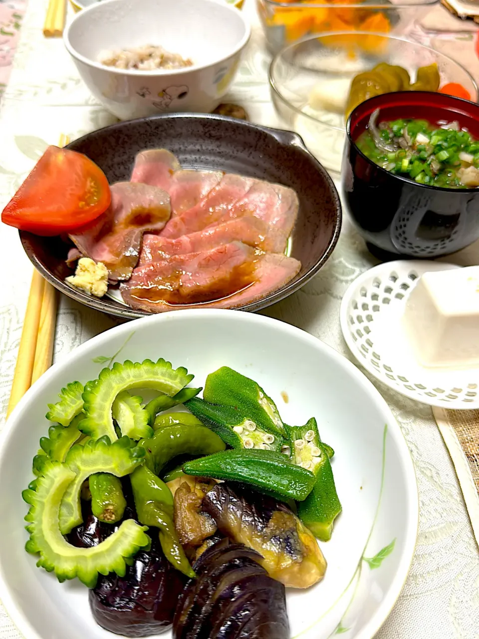 ローストビーフと夏野菜の焼き浸し|yasukoさん