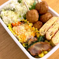 Snapdishの料理写真:母も夏休み弁当|杏都さん