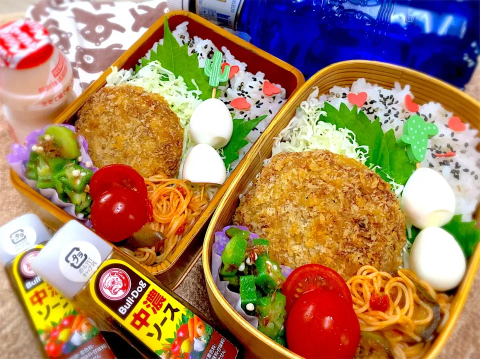 Snapdishの料理写真:今日の夫婦弁⁽⁽ ◟(灬 ˊωˋ 灬)◞ ⁾⁾💕|桃実さん