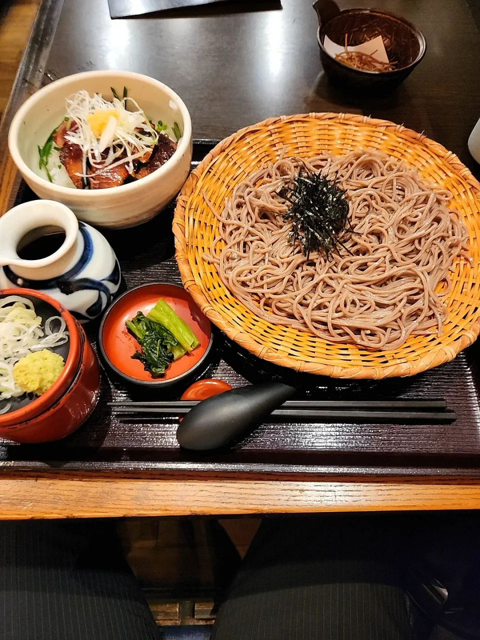 かつおたたき丼とざるそば|テツパパさん