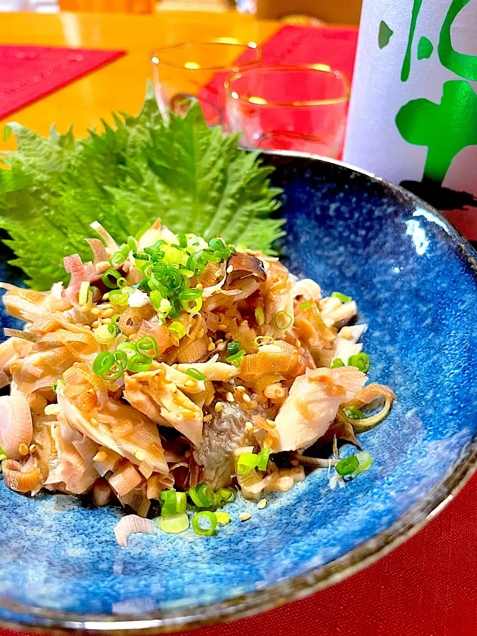 焼きほぐし鯵とみょうがの酢漬け和え🍀*゜|おかちさん