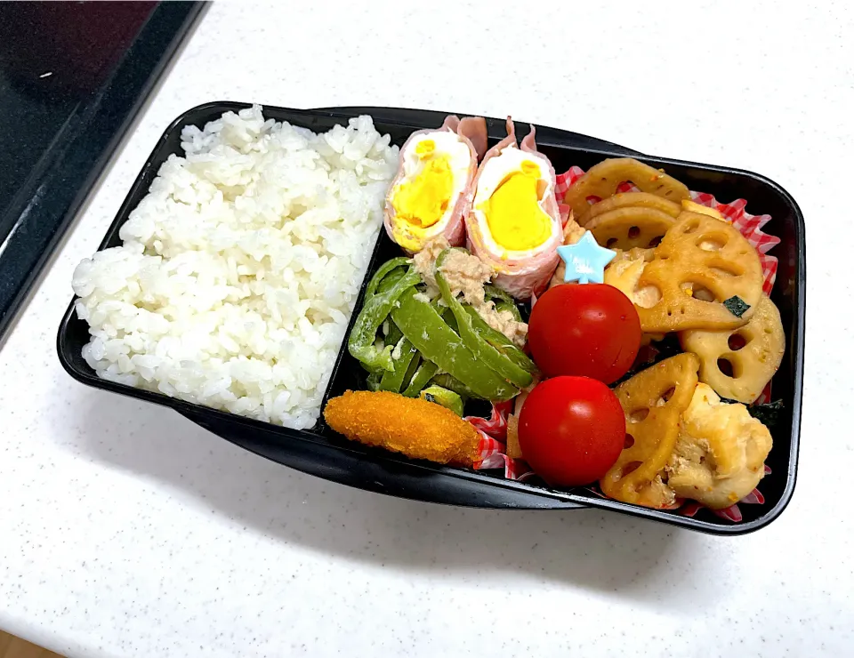 8/23 旦那弁当⁂鶏胸肉と蓮根の甘辛炒め弁当|ゆさん