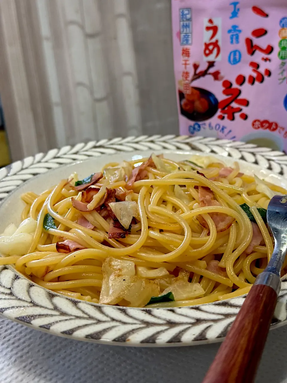 Snapdishの料理写真:うめこんぶ茶パスタ🍝|🐧ペンギン2さん