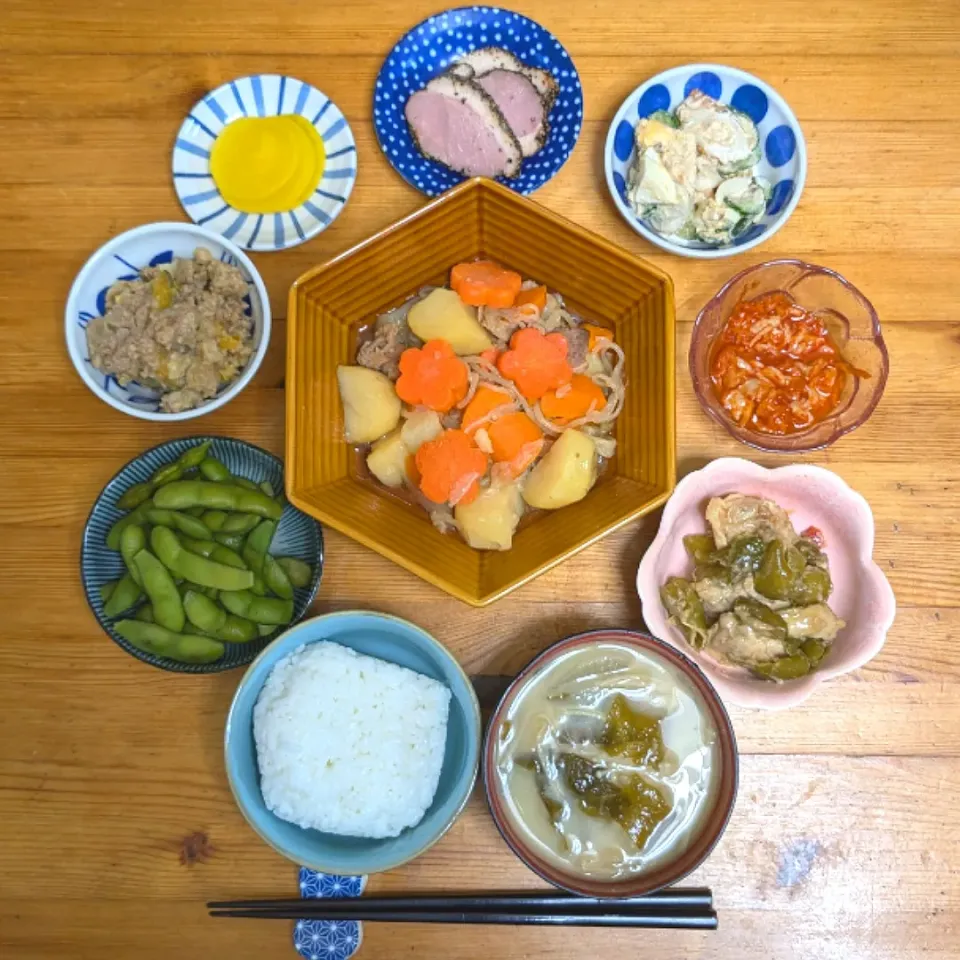 昨日の晩ごはん🥢肉じゃが|まゆめろさん