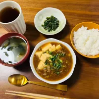 Snapdishの料理写真:麻婆豆腐ごはん|ねねみんとさん