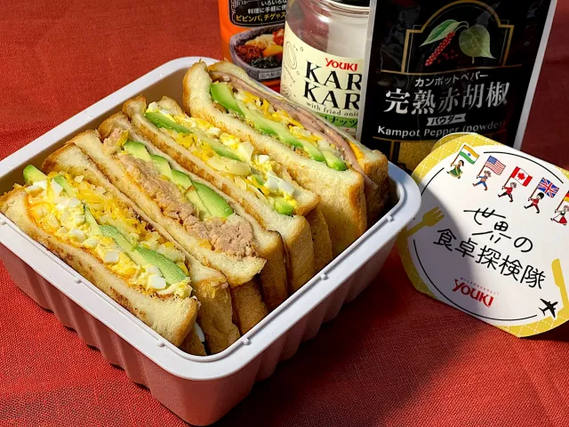 Snapdishの料理・レシピ写真:韓国トーストサンドイッチ🥪｜ビジュアル系♡ボリューミーサンド♪