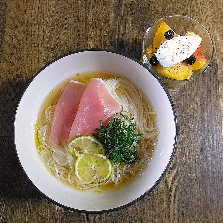 Snapdishの料理写真:すだちそうめん|もぐさん