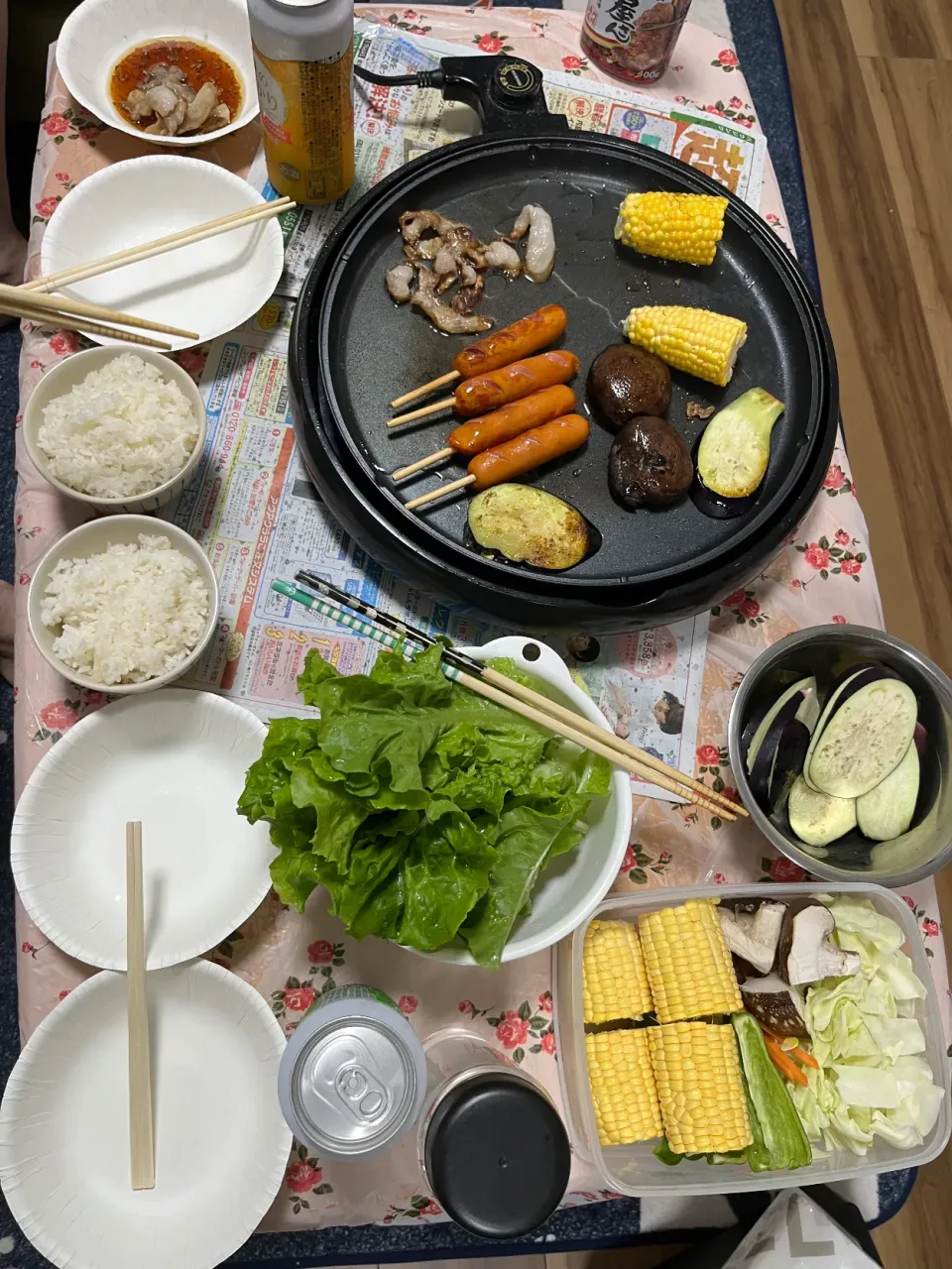 Snapdishの料理写真:お家焼き肉パーティー🥳🎉|モモ&ハーブmama🐰🐹🐢🐠❤️さん