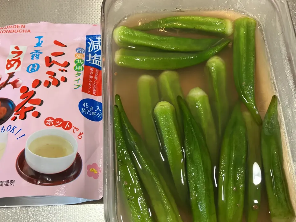 オクラの昆布茶漬け|さくらさん