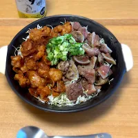 Snapdishの料理写真:豚軟骨ホルモン丼|崇史Ｆさん