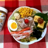 Snapdishの料理写真:つぶみそサラダうどん|サクラピンクさん