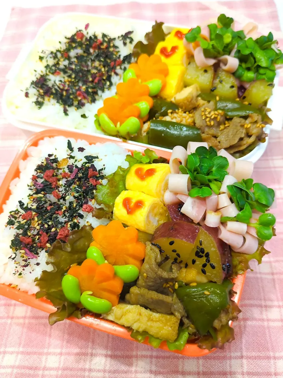 焼肉野菜炒め弁当♥|みちゅあしさん