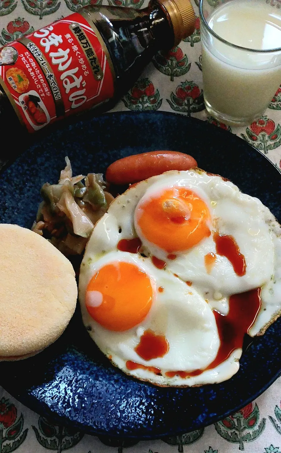 目玉焼きに、うまかばい|きつねさん