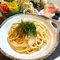 Snapdishの料理写真:たらこクリームパスタ|reiさん