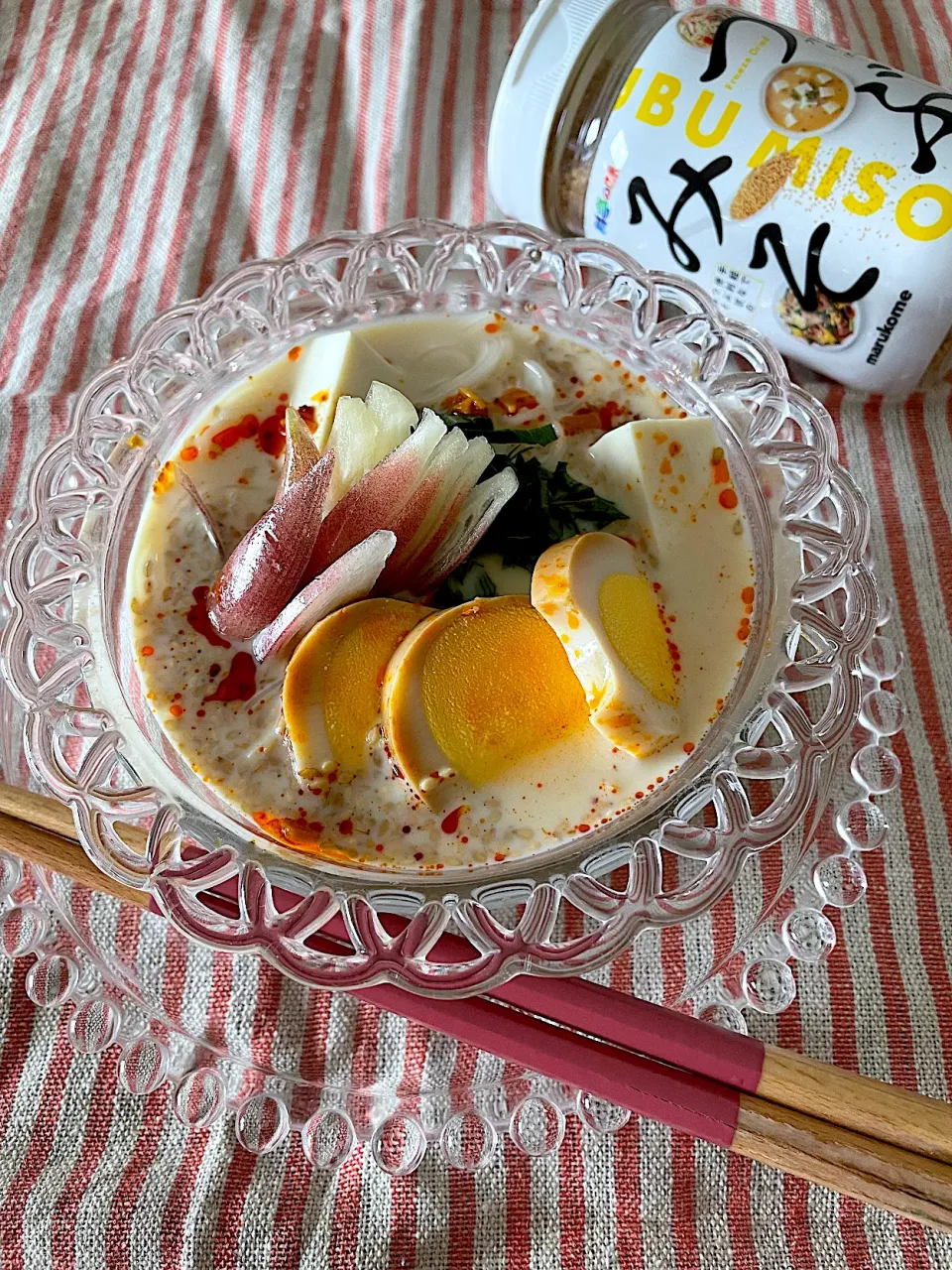 つぶみそ使いの豆乳冷や汁そうめん✨|いっちゃんさん