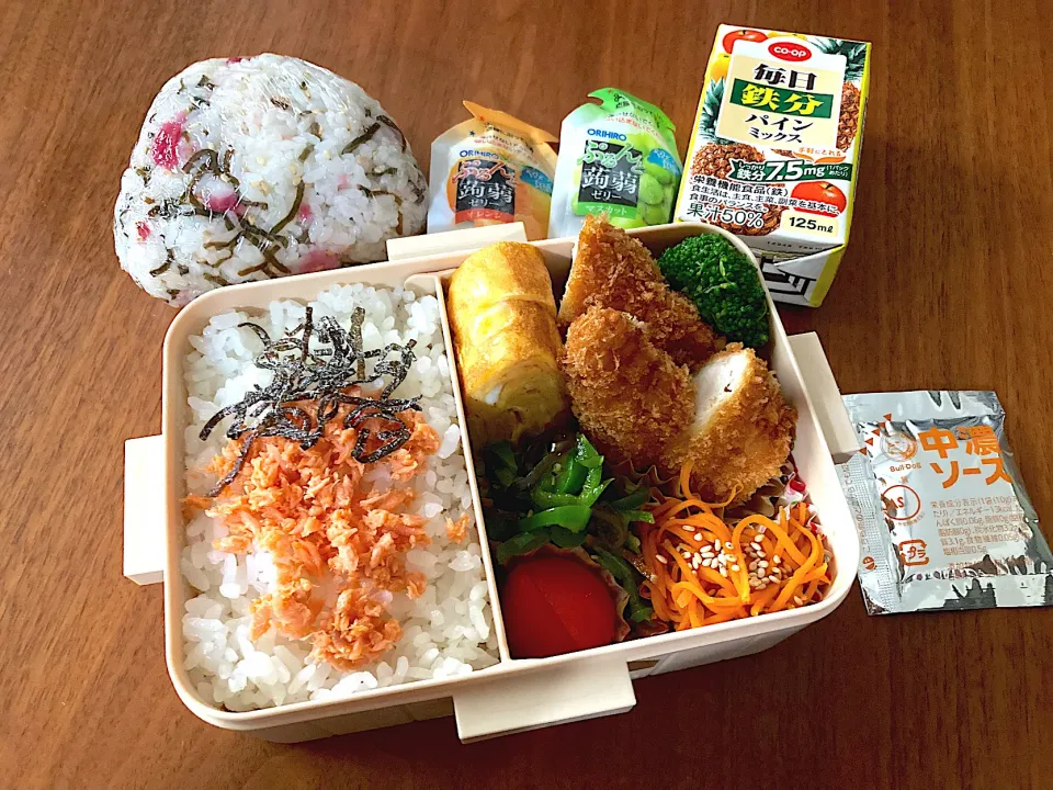 Snapdishの料理写真:6月27日お弁当＆朝練おにぎり|Meimamaさん