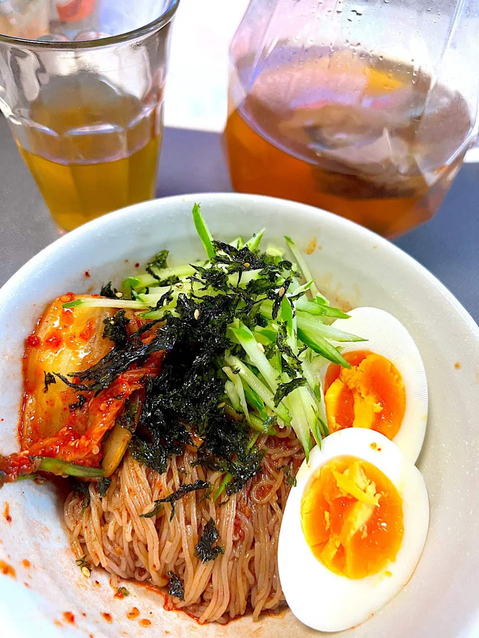 Snapdishの料理写真:ふるる冷麺　ビビン麺|ゆちゃなyuchanaaさん