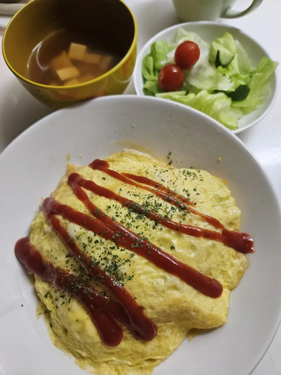 ☆高校生夏休みの宿題☆炊飯器でオムライス|ｼｮｺﾗさん