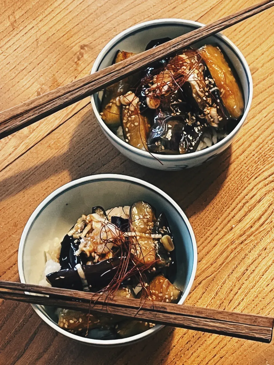 Snapdishの料理写真:ナスの揚げ浸し丼|マアコさん