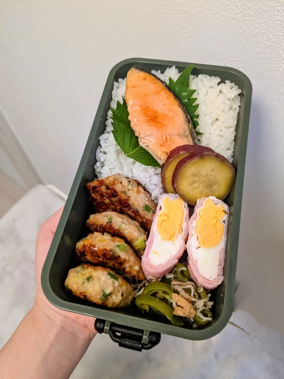 Snapdishの料理写真:鮭弁当🌷|きゅーさん