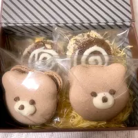 くまさんマカロン🧸切株クッキー🍪|あいさん