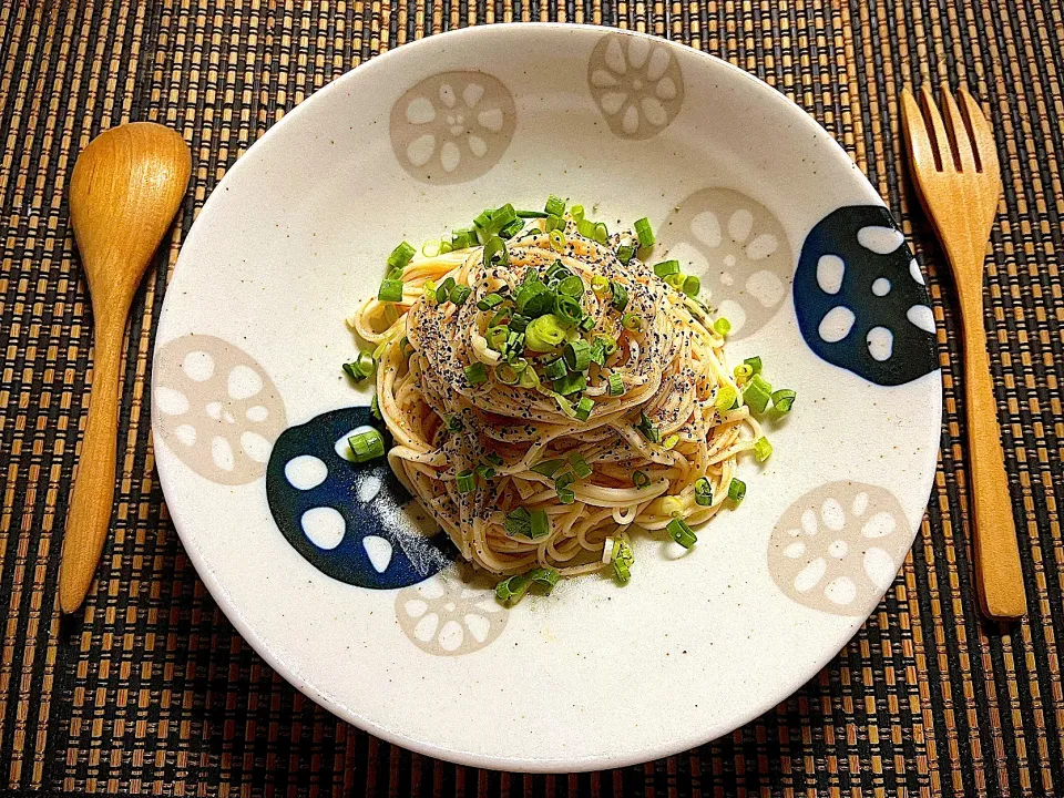 冷製明太子スパ風半田そうめん|カジさん