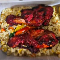 Snapdishの料理写真:Kids tiffin Tandoori chicken with fried rice|Sabrina R.さん