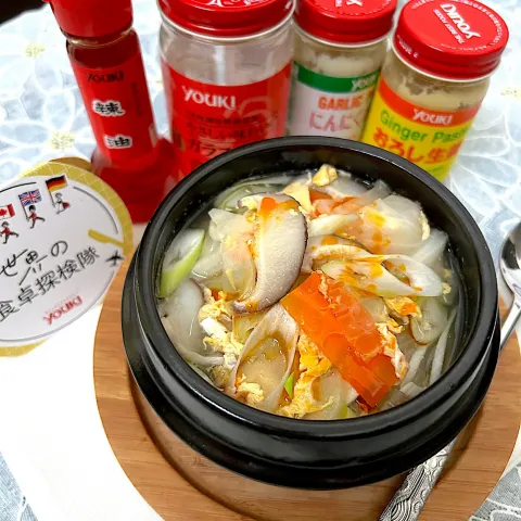 「ラー油　55g」を使ってみたSnapdishの料理・レシピ写真:『世界の食卓探検隊』簡単お手軽クッパ🇰🇷